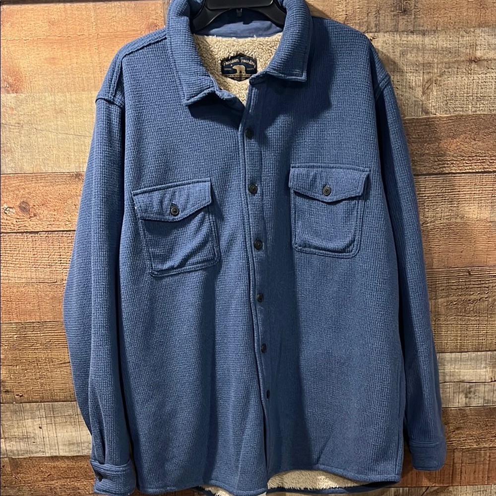Freedom Foundry Men's Blue Button-Up shirt Jacket size XXL